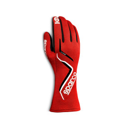 FIA race gloves Sparco LAND (external stitching), red/black