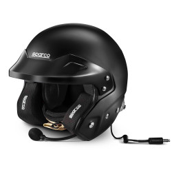 FIA open-face race helmet Sparco RJ-i (HANS + intercom), black