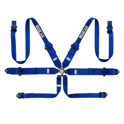 FIA 6 point sport safety belts SPARCO COMPETITION H-3+2 3" (76mm), blue