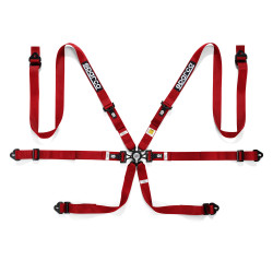 FIA 6 point safety belts SPARCO 04834HPD red