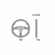 steering wheels 3 spoke steering wheel Sparco R350, 350mm, leather, flat, black/yellow | races-shop.com