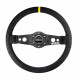 steering wheels 2 spoke steering wheel Sparco R215, 350mm, suede, flat, black/yellow | races-shop.com