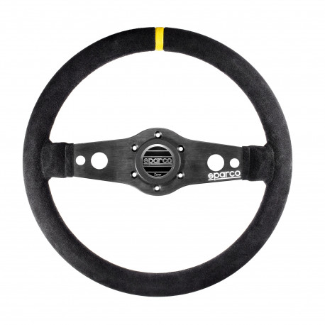 steering wheels 2 spokes steering wheel Sparco R215 FLAT, 350mm suede | races-shop.com