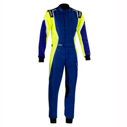CIK-FIA children`s karting suit SPARCO X-LIGHT K, blue/yellow/black