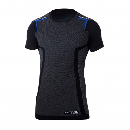 Underwear Karting short sleeve top SPARCO K-CARBON, black/blue | races-shop.com