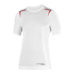 Karting short sleeve top SPARCO K-CARBON, white/red