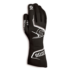 Race gloves Sparco Arrow Karting (external stitching) black/white