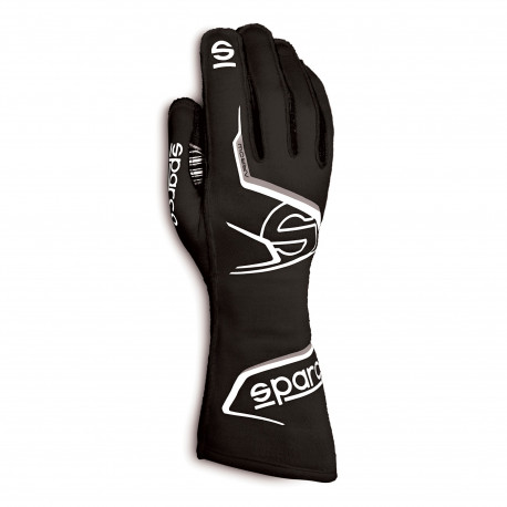 Gloves Karting gloves Sparco ARROW K (external stitching), black/white | races-shop.com