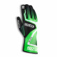 Gloves Karting gloves Sparco RUSH (internal stitching), black/green | races-shop.com