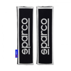 Seat belt pad SPARCO CORSA, black/white