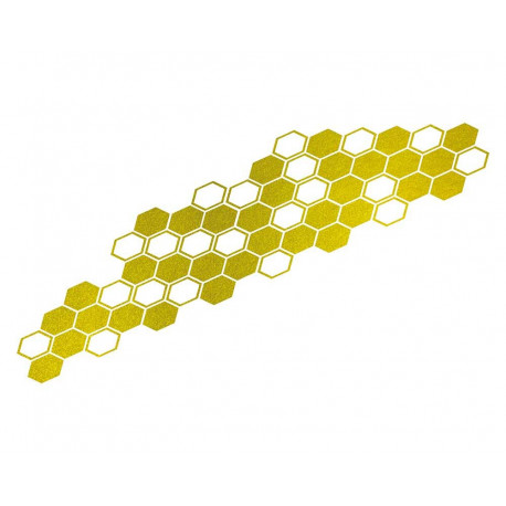 Spray paint and wraps Cardesign Sticker HEXAGON, 130x32cm, gold | races-shop.com