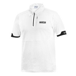 Polo shirt SPARCO (zip), white