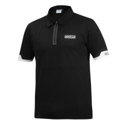 Polo shirt SPARCO (zip), black
