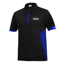 Polo Shirt Sparco Polo Zip black/blue