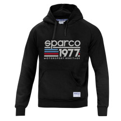 Sparco men`s hoodie 1977 black