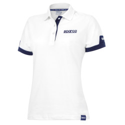 Polo Shirt Sparco LADY CORPORATE white