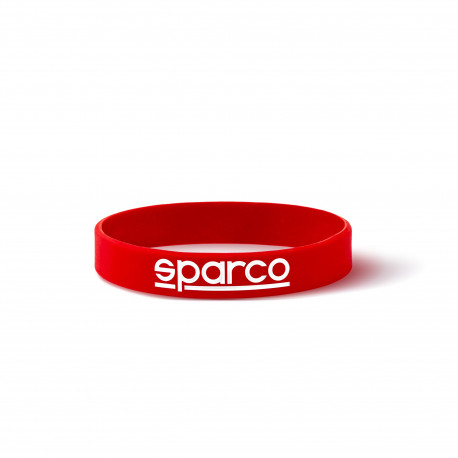 Rubber wrist band SPARCO silicone bracelet red | races-shop.com