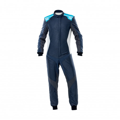 Suits FIA racing suit OMP ONE EVO X, blue/turquoise | races-shop.com