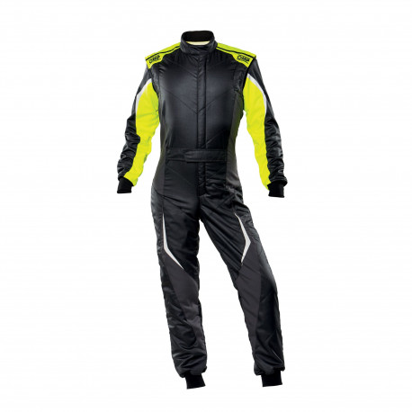 Suits FIA racing suit OMP Tecnica EVO, black/yellow | races-shop.com