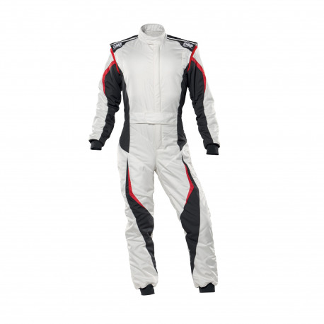Suits FIA race suit OMP Tecnica EVO white/black | races-shop.com