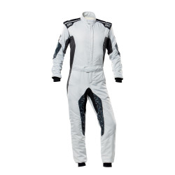 FIA race suit OMP Tecnica HYBRID silver/black