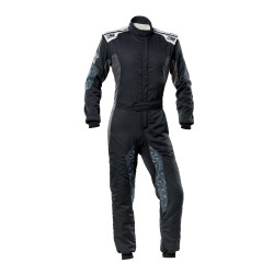 FIA race suit OMP Tecnica HYBRID black/silver