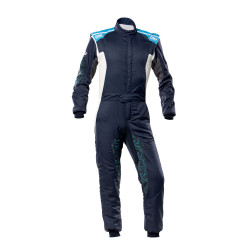 FIA racing suit OMP Tecnica HYBRID, blue/white