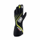 Race gloves OMP ONE EVO X with FIA homologation (external stitching) black / yelow