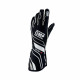 Gloves FIA race gloves OMP ONE-S (external stitching), black/white | races-shop.com