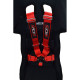 Seatbelts and accessories 5 point safety belts RACES 3" (76mm), red | races-shop.com