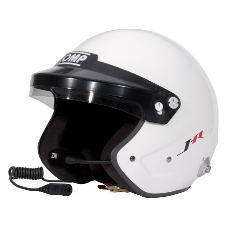 Open face helmets FIA open-face race helmet OMP J-Rally (HANS), white (previous generation) | races-shop.com