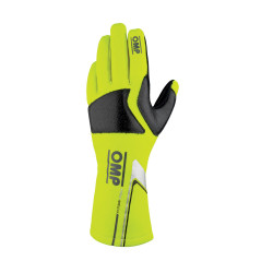 Race gloves OMP PRO MECH-S with FIA homologation (inner stitching) yellow/black