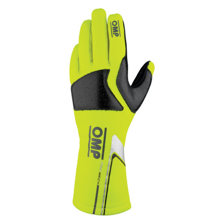 Gloves FIA mechanic gloves OMP PRO MECH-S (internal stitching), yellow/black | races-shop.com