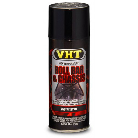 Engine spray paint VHT ROLL BAR & CHASSIS PAINT - Satin Black | races-shop.com
