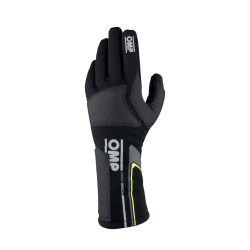 Race gloves OMP PRO MECH EVO with FIA homologation (inner stitching) black