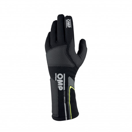 Gloves Race gloves OMP PRO MECH EVO with FIA homologation (inner stitching) black | races-shop.com