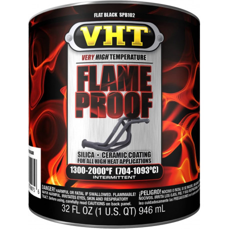 Engine spray paint VHT FLAMEPROOF COATING Tin (Non-Aerosol) - Black | races-shop.com