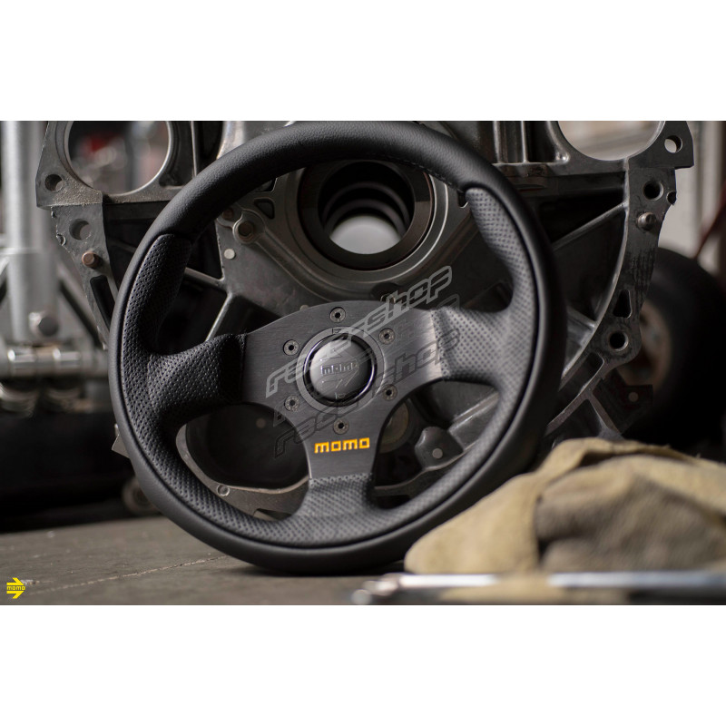MOMO High Performance Steering Wheel Team Black Leather 280mm 