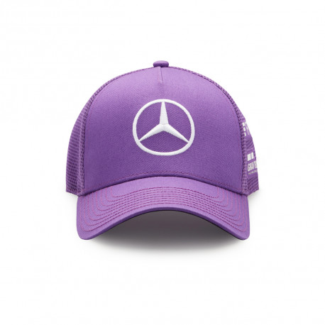 Caps MERCEDES AMG Trucker Cap Lewis Hamilton - purple | races-shop.com
