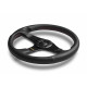steering wheels 3 spokes steering wheel Black MOMO TUNER 350mm, leather | races-shop.com