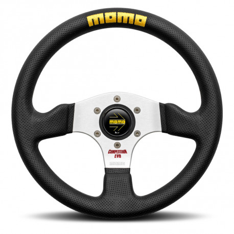 steering wheels 3 spokes steering wheel MOMO COMPETITION EVO 320mm, leather | races-shop.com