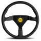 3 spokes steering wheel Yellow MOMO MONTECARLO 350mm, leather