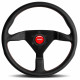 steering wheels 3 spokes steering wheel Red MOMO MONTECARLO 350mm, leather | races-shop.com