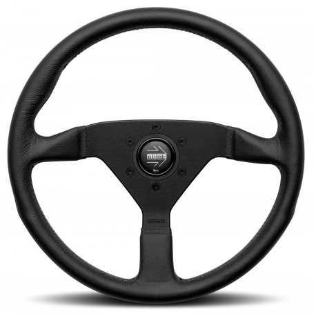 steering wheels 3 spokes steering wheel Black MOMO MONTECARLO 350mm, leather | races-shop.com