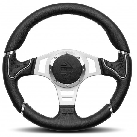 steering wheels 3 spokes steering wheel MOMO MILLENIUM SPORT 350mm, leather | races-shop.com
