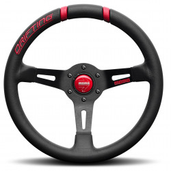 3 spokes steering wheel MOMO DRIFTING 330mm, Black Red leather
