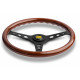 steering wheels 3 spoke steering wheel MOMO INDY HERITAGE, 350mm, wood, 37mm offset, brown/black | races-shop.com