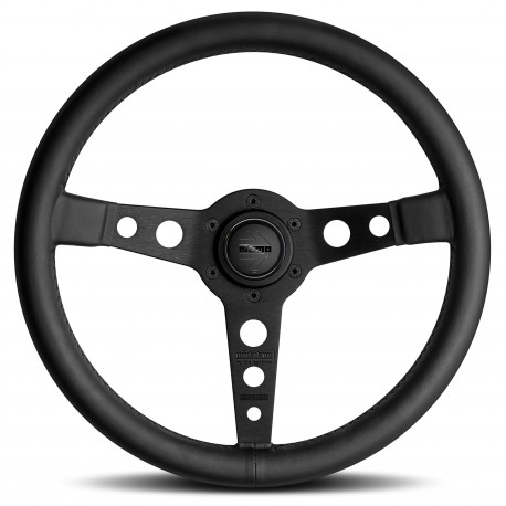 steering wheels 3 spoke steering wheel MOMO PROTOTIPO BLACK EDITION 350mm, leather | races-shop.com