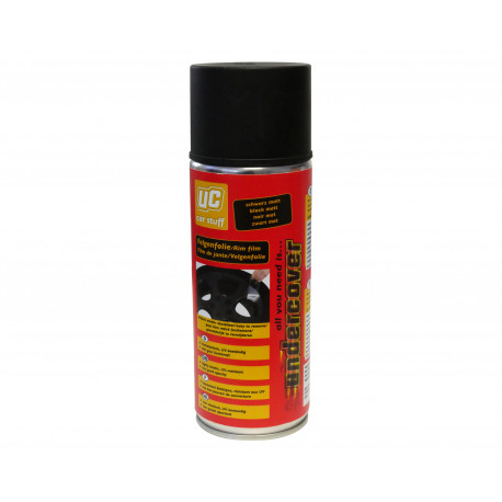 Spray paint and wraps UNDERCOVER, rim film, black matt, 400ml | races-shop.com