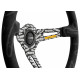 steering wheels 3 spoke steering wheel MOMO ULTRA, 350mm, alcantara, 70mm offset, black/yellow | races-shop.com